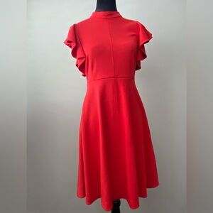 Maeve Red dress flutter sleeve